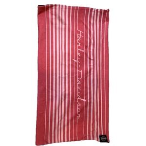 Harley Davidson Neck Gaiter Scarf Red Black Striped Logo Motorcycle Bandana